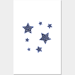 Blue Cheetah Stars Pack Posters and Art